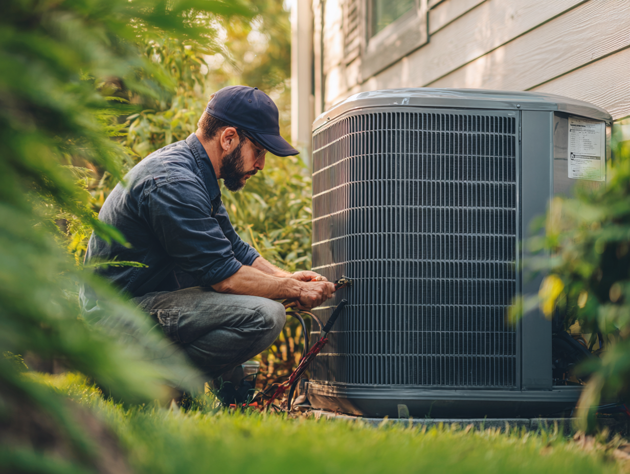 Residential AC condenser service