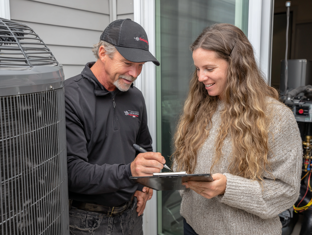 New HVAC system installation in a modern home